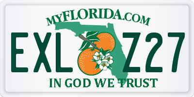 FL license plate EXLZ27