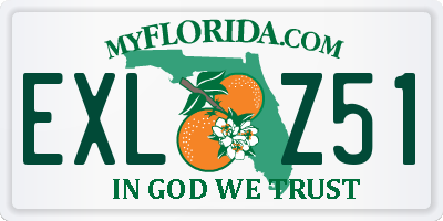 FL license plate EXLZ51