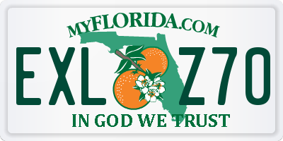 FL license plate EXLZ70