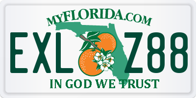 FL license plate EXLZ88