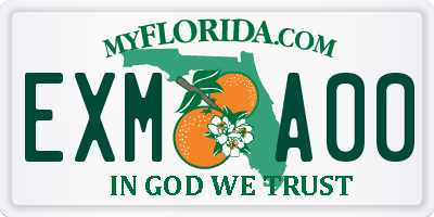 FL license plate EXMA00