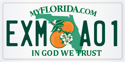 FL license plate EXMA01
