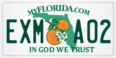 FL license plate EXMA02