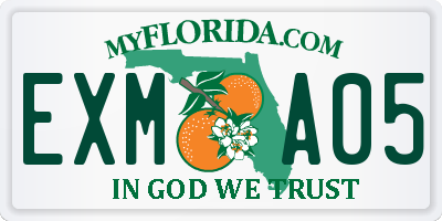 FL license plate EXMA05