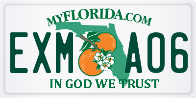 FL license plate EXMA06