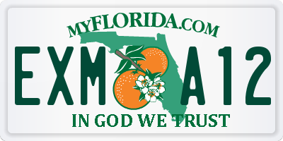 FL license plate EXMA12