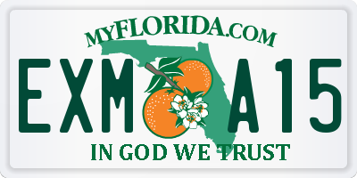 FL license plate EXMA15
