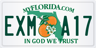 FL license plate EXMA17