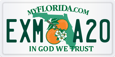 FL license plate EXMA20