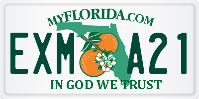 FL license plate EXMA21