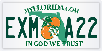 FL license plate EXMA22