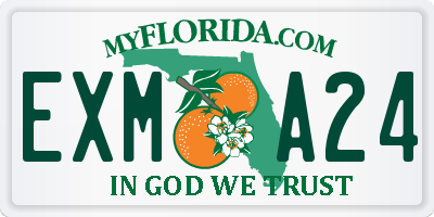 FL license plate EXMA24