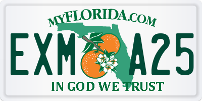 FL license plate EXMA25