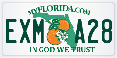 FL license plate EXMA28