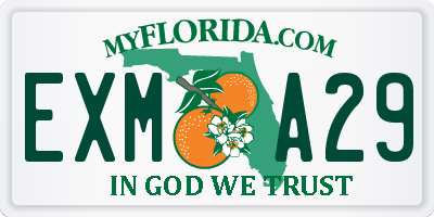 FL license plate EXMA29