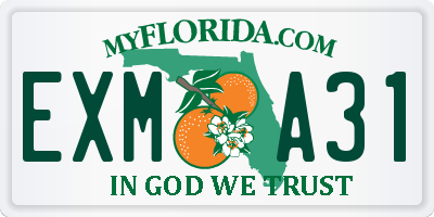 FL license plate EXMA31