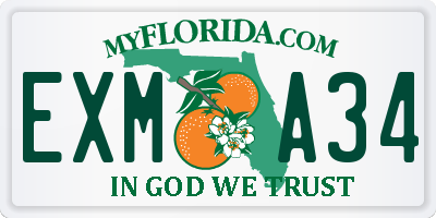 FL license plate EXMA34