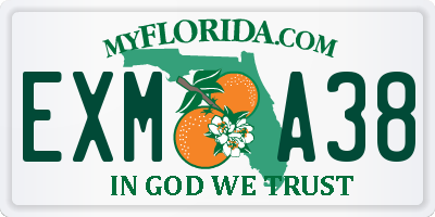 FL license plate EXMA38