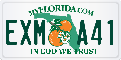 FL license plate EXMA41