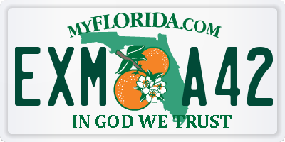 FL license plate EXMA42