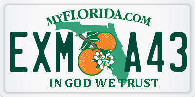 FL license plate EXMA43