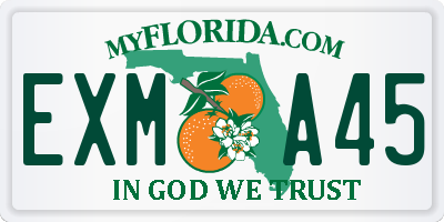 FL license plate EXMA45