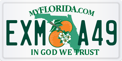 FL license plate EXMA49