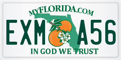FL license plate EXMA56