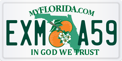 FL license plate EXMA59