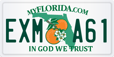 FL license plate EXMA61