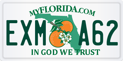 FL license plate EXMA62