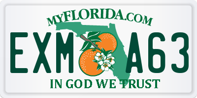 FL license plate EXMA63