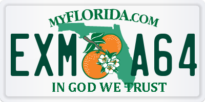 FL license plate EXMA64