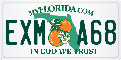 FL license plate EXMA68