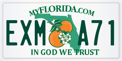 FL license plate EXMA71