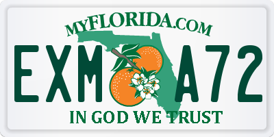 FL license plate EXMA72