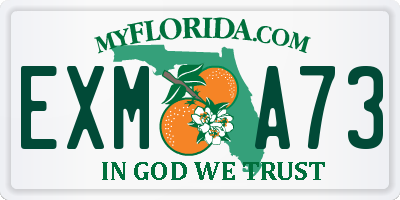 FL license plate EXMA73