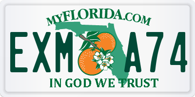 FL license plate EXMA74