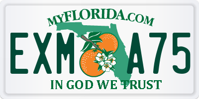 FL license plate EXMA75