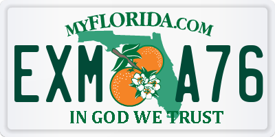 FL license plate EXMA76