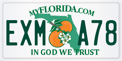 FL license plate EXMA78