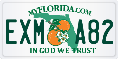 FL license plate EXMA82