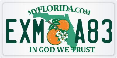 FL license plate EXMA83