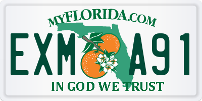 FL license plate EXMA91