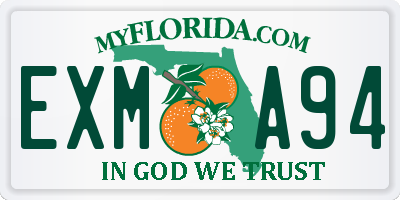 FL license plate EXMA94