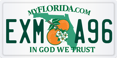 FL license plate EXMA96