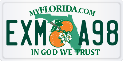 FL license plate EXMA98
