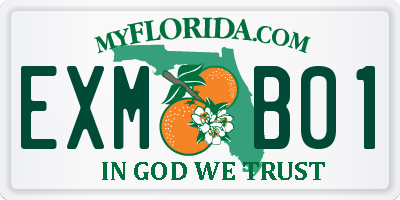 FL license plate EXMB01