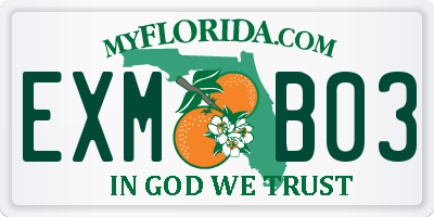 FL license plate EXMB03