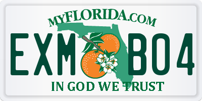 FL license plate EXMB04